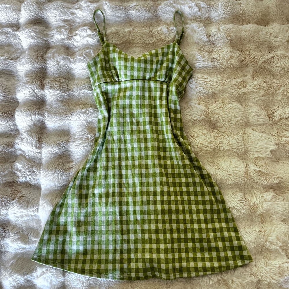 Green Plaid Altard State Dress